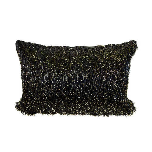 Pillow (Beaded Black Pillow - P-103)