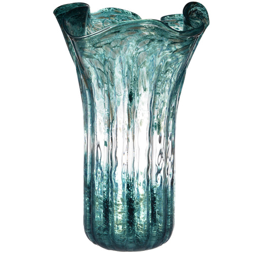 Tinted Blue Glass Vase