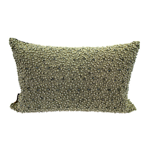 Pillow (Beaded Silver Pellet Pillow - C-104)