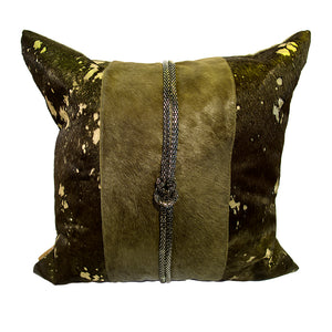 Pillow (Square Brown Leather Pillow - C-110)