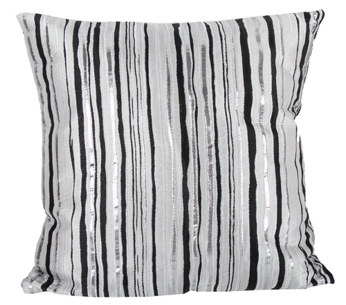 Pillow (Black Silver Stripes Pillow - T73843)