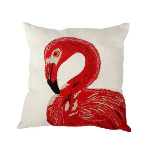 Pillow (Embroidered Flamingo Pillow - T38486)
