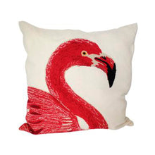 Load image into Gallery viewer, Pillow (Embroidered Flamingo Pillow - T38486)