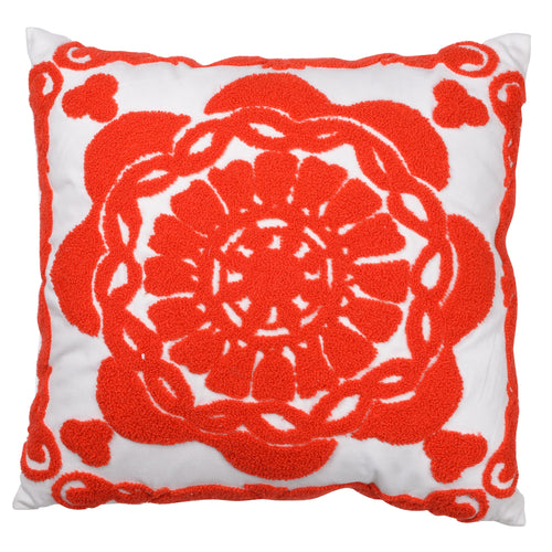Pillow (Embroidered Garnet Red Crest Pillow - T41033)